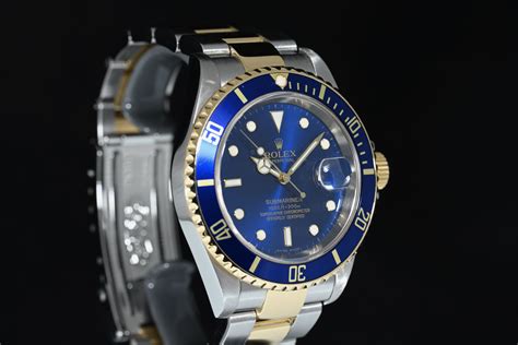 Rolex Submariner Date Acciaio/Oro Blu Cassa senza 